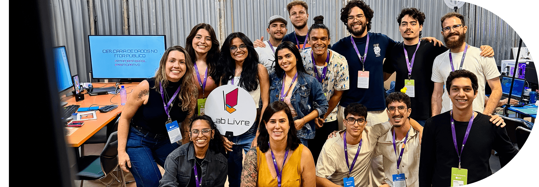 Equipe do Lab Livre reunida em evento