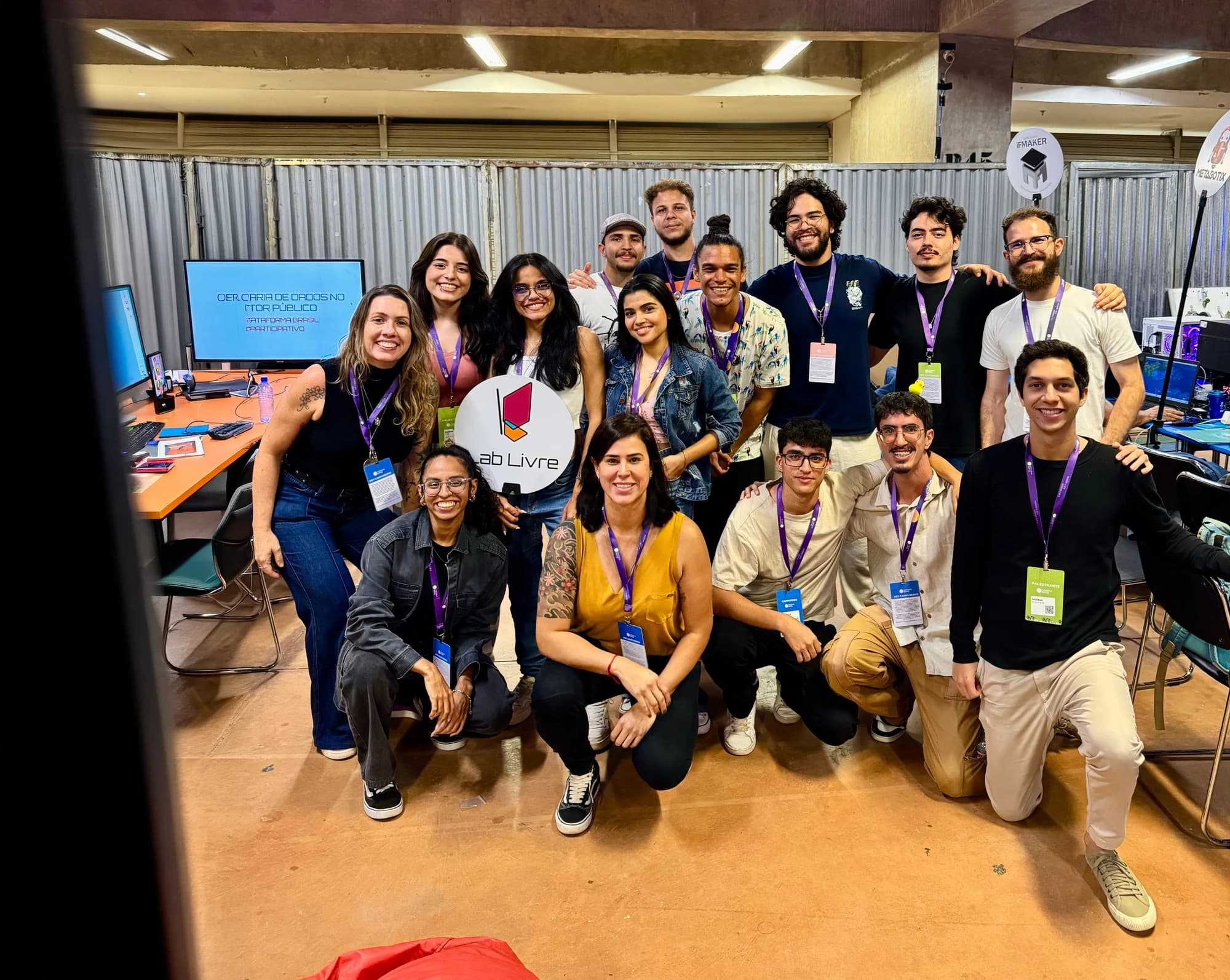 Equipe do Lab Livre reunida em evento